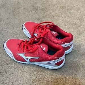 Red Mizuno Turf shoes!